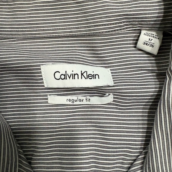Calvin Klein Black and White Striped Shirt - Picture 3 of 7